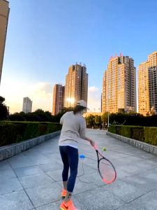 Tennis Traine Single Player With Line Rebound Self Training Tool Beginner Tennis Racket Childrens Set