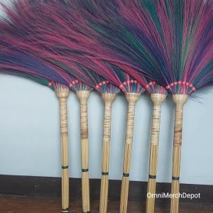 OmniMerchDepot Rainbow 8 Finger Soft Broom Walis Tambo Makapal Matibay Cartex Bristle Rattan Handle Indoor Home Cleaning Durable Rainbow 8 Finger Walis Tambo Soft Broom with Cartex Bristles & Rattan Handle Makapal Matibay Sweeper Cleaner