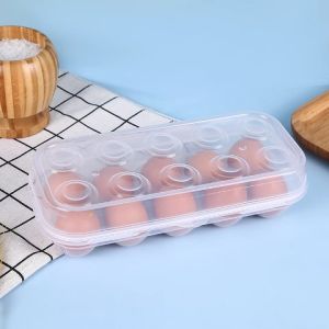 10 Grid/15 Grids Portable Double Layer Anti-shock Egg Storage Box  Egg Fresh Box Container Refrigerator Anti-fall Egg Holder Container