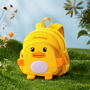 MONLEYTA | Ultra-Lightweight Duckling Backpack For Kindergarten Boys And Girls Cute Animal Design Anti-Lost School Bag Dual Shoulder Strap