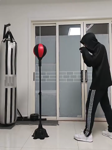 Freestanding Boxing Reflex Ball Boxing Speed Punch Ball Home Boxing Training Equipment Adjustable Height Comes With Boxing Gloves And Air Pump Stress Relief Toy