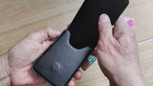 Ví da đựng thẻ ngân hàng thẻ thành viên đựng name card cao cấp loại nắp gấp có khóa nam châm