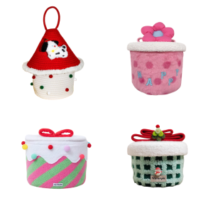 Creative Multi-Functional Storage Basket Decorative Display Piece New Year Gifts Miscellaneous Items Organizer Festive Cartoon Style