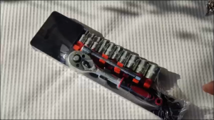 （Fast Delivery)(12Pcs) Quick Ratchet Wrench 1/4 inch/1/2 inch Mechanical Spanner Automotive Motorcycle Repair Tool Set