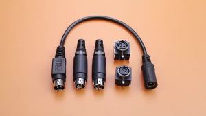 3Pin 4Pin Power DIN Plug Socket S Terminal Connector DC 5.5*2.1mm Power Supply Adapter Cable For Barcode Printer DVD LCD TV PC