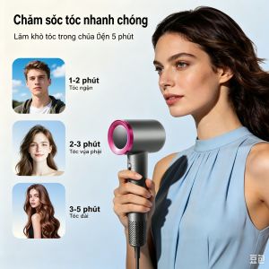 ANYTROX Máy Sấy Tóc Chống Ion Khô Nhanh Máy Sấy Tóc Đa Năng 2 Kiểu Gió Nóng Lạnh 3 Tốc Độ Gió Nhỏ Gọn Tiện Lợi Bảo hành 1 năm 1 đổi 1 COD