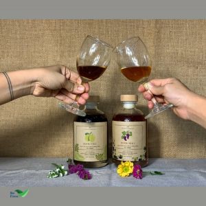 Combo Fruit Wine: Rượu Táo Ta (500ml) & Rượu Nho (500ml) - Ủ Thủ Công Tự Nhiên 100% - Tốt Sức Khỏe