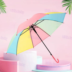 ร่มยาวเรนโบว์สีพาสเทล สีสวยหวานน่ารักมาก