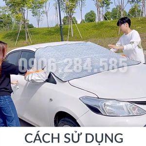 Tấm Che Nắng TCN3 Chống Nóng Kính Lái Ô Tô Xe Hơi 4 Lớp Tráng Bạc
