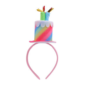 Childrens Birthday Hat Candle Cake Hairband Cute Girl Party Headwear Baby Girl One Year Old Photo Props Korean Style Hair Accessories
