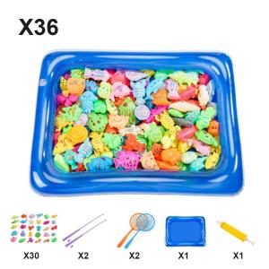Kids Magnetic Fishing Game Set Educational Water Play Toy with 3D Fish Fishing Rods Nets  Pool Parent-Child Interactive