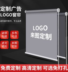 Modern Minimalist Roll Curtain Shades Hand Pull Light Blocking Sun Protection for Office Company Engineering Bank Container