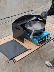 Camp Stove WindscreenStove Wind Blocker Thickening Folding Stove Windscreen with Storage bag