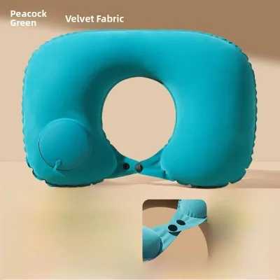 Portable Inflatable U-Shaped Neck Pillow Travel Car Seat Cushion Airplane Comfortable Support Head Pillow for Adults On-The-Go