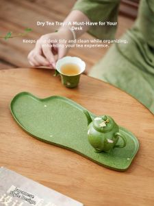 SHUANGYU | Gilded Decor Citrus Tea Leaf Tray Ceramic
