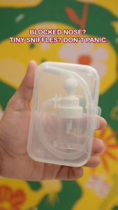Pigeon Official - Pigeon Nose Cleaner (Tube Type) - With Backflow Prevention & Gentle Rounded Tip for Clogged Nose Relief Easy Control Suction Gentle on Babys Nose BPA Free Japan No. 1 Brand