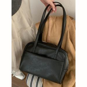 Trendy Retro Large Capacity Womens Bag Underarm Bag Versatile Large Capacity Tote Bag Autumn 2025 New Style Casual PU Leather