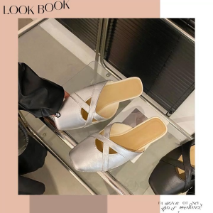 LHshoess  พร้อมส่งมาก รองเท้าคัทชูผู้หญิง เสริมส้นเล็กน้อยพื้นนิ่มมาก ทรงสวยน้ำหนักเบา ด้านหน้าแต่งสายไขว้ สามารถใส่ทำงานหรือใส่ออกงานได้ สีโทนสุภาพแมทช์ได้ทุกลุคส์  ดีจริ๊งคอนเฟิร์ม