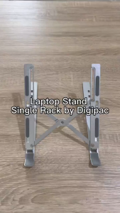 Tatakan Laptop Aluminium Alloy Adjustable Tinggi Universal Warna Hitam Berkilau