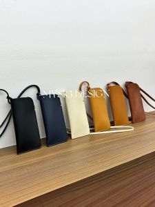 MYSIG Neck-Hung Leather Coin Purse Top Layer Cowhide Storage Bag for Glasses And Mobile Phone Multi-Functional Accessories