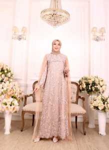 Sigawa-(COD) Gamis Sabrina Warna WARDAH & ROSE RED Bahan Tile Mutiara Full Furing