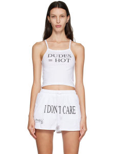 Sweet And Spicy Girl Letter Slogan Print Butterfly Knot Decorated Vest Strap T-Shirt Womens Fashion Summer Short Style Top