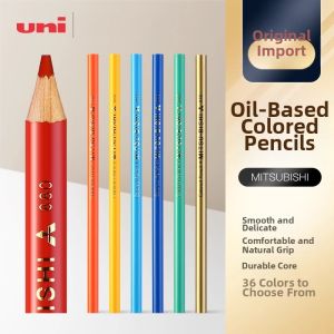 Oil-Based Uni Mitsubishi Pencil Single Sketch Coloring Professional for Beginners Red Blue Gold And Silver Lead Writing Tools