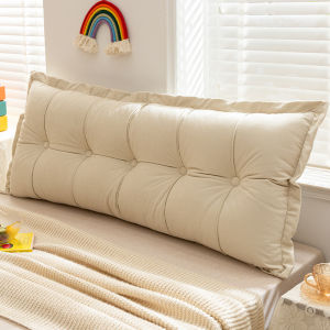 Nordic Style Tatami Bed Headboard Pillow Large Backrest Double-Sided Waist Support Detachable Cover Soft Plush Bedroom Decor