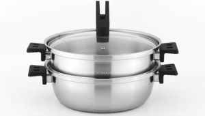 Buffalo 牛头牌 SUS304 S/S 28CM Steamer Pot Set with Glass Lid BL14