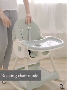 High Chair for Baby Feeding Foldable Portable Adjustable Height Anti Rollover