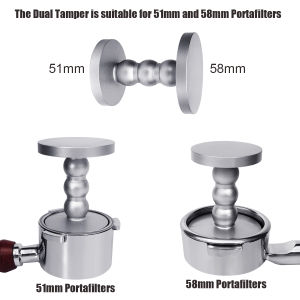 51mm/58mm Dual Sided Tamper Coffee Espresso Tampers Flat Base Tools For 51mm and 58mm Portafilters 51/58mm universal tamper