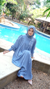 Dress Busui Pakaian Wanita Rayon polos Sicillia Linalivia