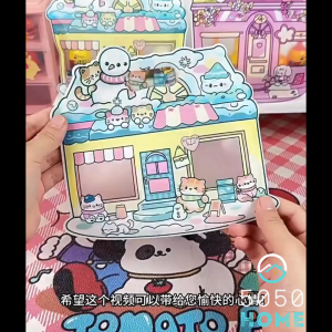 5050HOME Snow Cat & Flower Puppy Shop Goodies Bag Birthday Party for Kids Door Gift Bag Childrens Day Packaging Bag