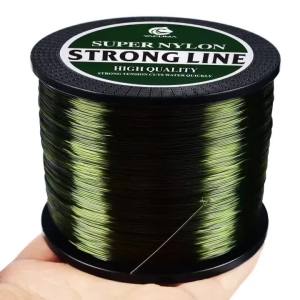 Dây Câu Cá YACUMA 1000M/1093YDS Chất Liệu Monofilament Màu Xanh Ô Liu Phủ Fluorocarbon Làm Từ Nylon Dùng Cho Câu Cá Biển Và Câu Cá Suối