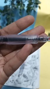 BaoKe Retractable Gel Pen 0.5mm Pure Black PC1954 SATUAN Pulpen Hitam