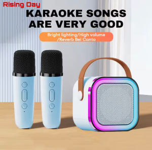 Karaoke Bluetooth Speaker Portable Dual Microphone Wireless 3D Surround Sound Effect Multifunctional Ultra High Definition Audio For Home Party KTV.