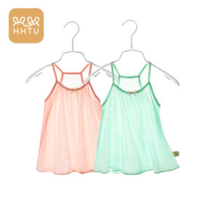 Hhtu Summer Baby Vest Cotton Baby Girl Camisole Pure Cotton Thin 0-3 Years Old Girl Tops Thin