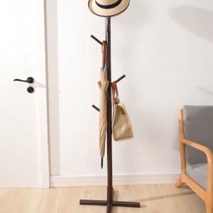 ไม้แขวนเสื้อไม้สน ราวแขวนผ้า ราวแขวนหมวก ราวแขวนกระเป๋า ไม้แขวนเสื้อไม้ ราวแขวนเสื้อ รับน้ำหนัก 25กก.