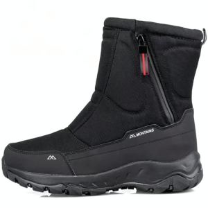 Yuxiang | Mens Winter High-Top Boots Warm Inner Comfortable Men Shoes Outdoor Men Snow Boots Couple Footwear