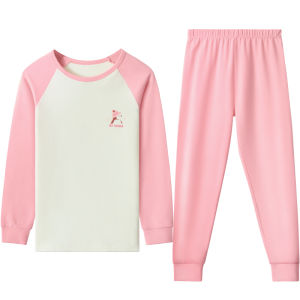 Hodo | Hodo Childrens Thermal Underwear Set Thin Cotton Lycra Warmth Boys Girls Kids Autumn Winter Clothes Long Sleeve Round Neck Pullover