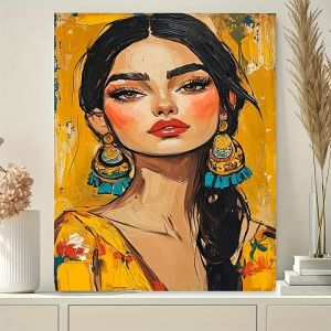 Female Portrait Oil Painting By Numbers Scenery Paint By Numbers on Canvas Landscape Frameless Home Decor