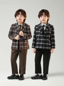 Boys Suit Suit 2024 Autumn New Arrival Kids Flower Girl Birthday Suit British Style Boy Costume