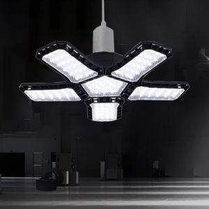ไฟ LED โรงรถ 3/4/5 ปรับแผง Super Bright E27/E26 โคมไฟเพดานทํางานสําหรับชั้นใต้ดิน Workshop คลังสินค้า