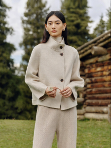 Koradior | Dual High Collar Reversible Wool Coat Winter