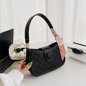 Túi xách nữ đeo vai caro (kèm khăn) hot trend LILA CAV25