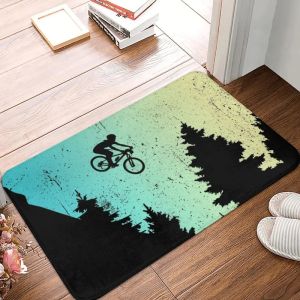 MTB Bike Door Floor Kitchen Bath Living Room Mat Anti-Slip Outdoor Bicycle Cyclist Biking Doormat Entrance Rug Carpet Footpad