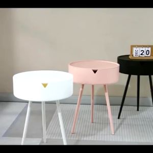 Homeprime HP080 Bedside Table Meja Tepi organizer Night Stand Modern Simple Nordic Style Round Bedroom Storage Cabinet Minimalistic