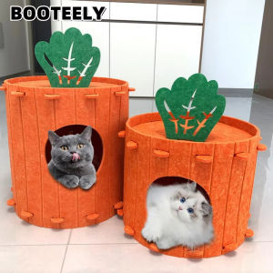 Cà rốt Ổ mèo bán kín không gian lớn cảm thấy Kitten giường chịu mài mòn nhà cho mèo hang nấp Giường mèo thú cưng/nhà cho mèo