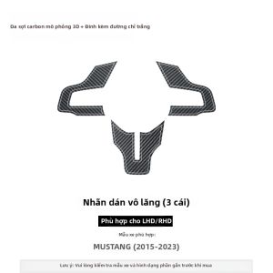 ALCANTARA | Alcantara Vô Lăng Bảng Điều Khiển Viền Dải Cho Xe Ford Mustang GT 2015-2023 Sợi Carbon Da Miếng Dán Bảo Vệ Nội Thất Ô Tô Điều Chỉnh Phụ Kiện