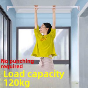 Balcony Clothes Drying Rod Hole-Free Window Platform Single Rod Retractable Clothes Drying Rack Top Mount Storage Organizer